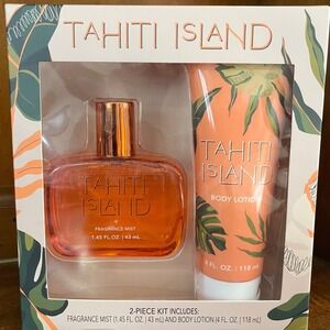 Tahiti Island 2pc Gift Set Fragrance Mist Body Lotion Tropical Gardenia For Her